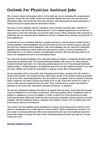 Outlook For Physician Assistant Jobs