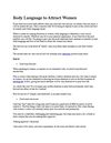 Body Language to Attract Women