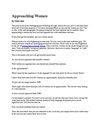 Approaching Women