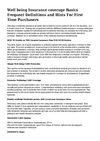 Health Insurance Basics Frequent Definitions and Ideas For Initial Time Consumers