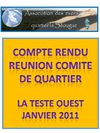 REUNION COMITE QUARTIER OUEST MIQUELOTS JEUDI 27 JANVIER 2011