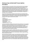 Outsourcing Authorized Transcription Providers