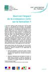 Quel est l’impact de la croissance verte sur la formation ?