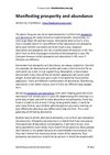 Manifesting prosperity and abundance