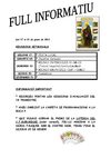 Full informatiu del 17 al 21 de gener del 2011