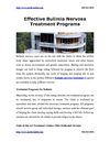 Effective Bulimia Nervosa Treatment Programs