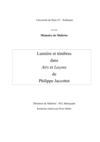Lumière et ténèbres dans Airs et Leçons de Philippe Jaccottet