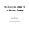 The Insider's Guide to the college search for students