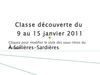 Diaporama classe de neige Pouancé 2011