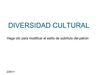 DIVERSIDAD CULTURAL