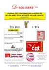 Journal CGT "le SOL'ISERE info" n°3 Fév 2011 pour les salariés de la SECU en Isère