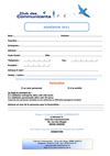 Fiche adhésion 2011