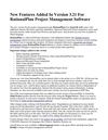 New Features Added In Version 3.21 For RationalPlan Project Management Software
