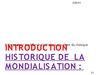 Vision historique de la mondialisation