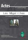 Actes des 2°Journées Scientifiques du Parc naturel régional du Haut-Languedoc - Les Mégalithes