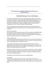 Baseball Betting How to Bet Basics