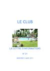 Lettre d'information du Club 2 mars 2011