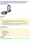  Skque HDMI to HDTV High Definition Plasma Video Cable for Apple TV -3 feet+HDMI Female to DVI Male(D) ADAPTER for...