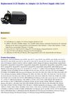  Replacement LCD Monitor Ac Adapter 12v 5a Power Supply with Cord Stiger