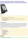  Black See Through Leather Flip Case with Belt Clip and Magnetic Closure for Apple Iphone 4 4g 4th Gen + Lcd Screen...