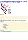  GTMax 6 Replacement Stylus (Black Dark Blue Light Pink White Light Blue Red) + LCD Screen Protector for...