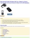  Black Durable Flexible Soft Silicone Skin Case + Rapid Car Charger + Clear Reusable LCD Screen Protector for Palm...
