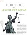 Les recettes et la Loi sur le droits d'auteur