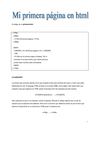 Mi primera pagina en HTML