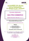 Plaquette de formation Bac Pro Commerce