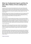 What Are Basic Components and How Do They Influence Motion of Foreign exchange Forex Rates