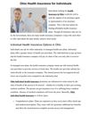 Ohio Health Insurance for Individuals