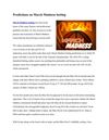 Predictions on March Madness betting