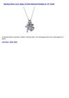 Sterling Silver Love, Hope, & Faith Diamond Pendant w 18 Chain