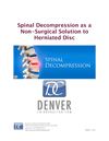 Spinal Decompression Treatment as an Alternative to Back Surgery 