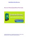 Quick book data recovery