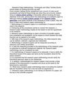 Research Paper Methodology, Techniques and Other Terrible Words