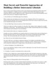 Most Key and Successful Methods of Constructing a Much better Intercourse Daily life