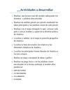 actividad a desarrollar