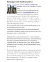 Kentucky Family Health Insurance