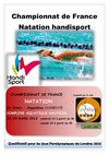 plaquette Championnat de France de natation handisport 