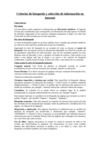 Criterios de búsqueda y selección de información en Internet