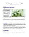 HOW TO START EXTRA INCOME IN 2011