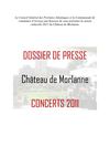 Dossier de presse - Concerts Morlanne 2011