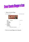 Tutorial creacion de cuenta Blogger e Issu