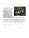 Fantasy Sport Guideline - How to Enjoy Fantasy Football