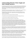 Comprehending Phoenixs Water Supply and Most Precious Resource