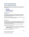 Economics - How The Stock Market Works