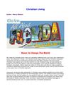 News To Change The World