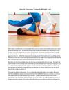 Simple Exercises Towards Weight Loss