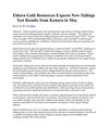 Eldora Gold Resources Expects New Tailings Test Results from Kenora in May